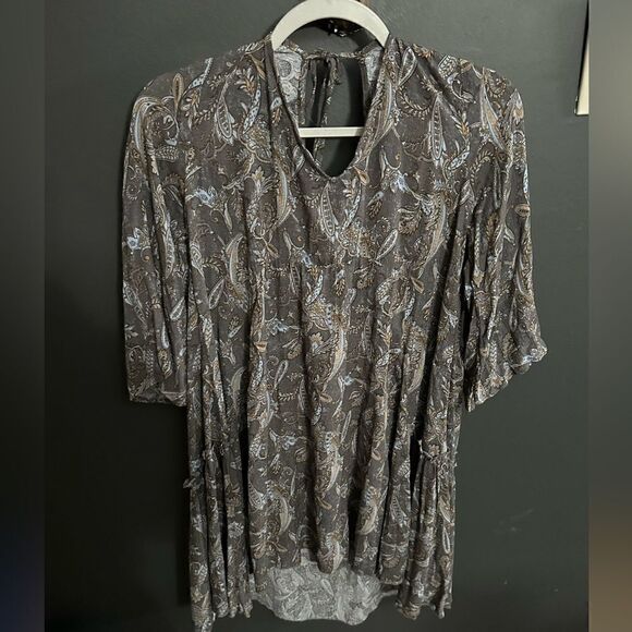 Millibon USA Boho Tunic Dress Size M NWT Paisley Floral Print - Picture 1 of 8